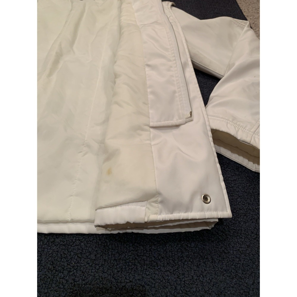 Liz Claiborne Jacket Women's Size Medium White Full Zip Hood - Picture 11 of 15